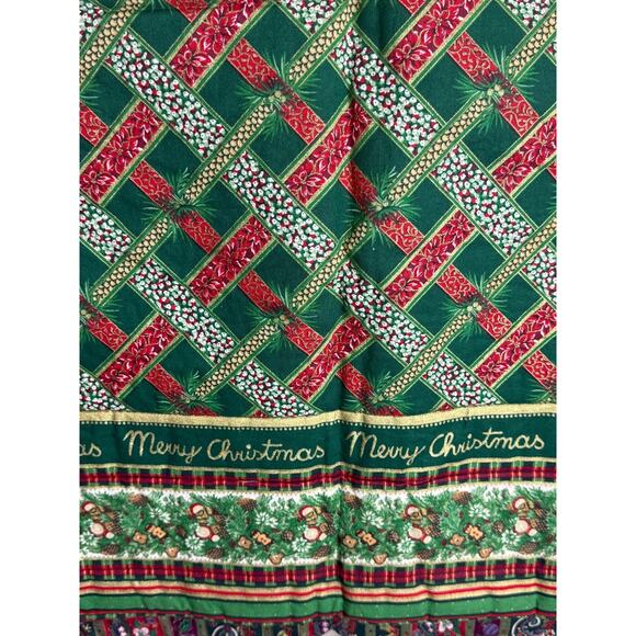 Quilted Christmas Vest Handmade Poinsettia Plaid Sz 1X 16 18 Granny Cottage Ugly - Picture 7 of 7